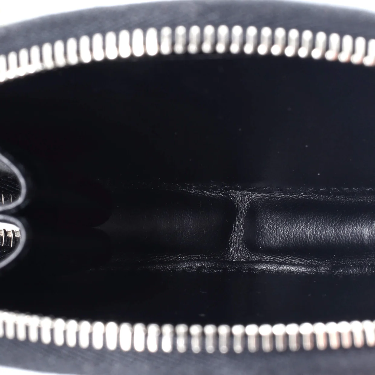 Round Pouch Bag with Chain Brushed Leather Mini - Deep Luxury