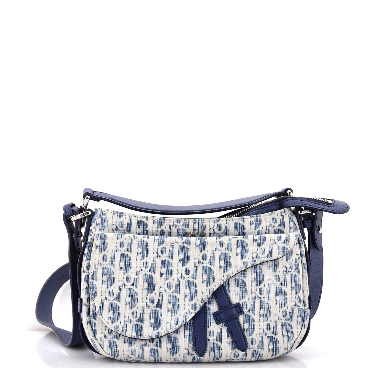 Saddle Soft Bag Kasuri Oblique Canvas Mini - Deep Luxury