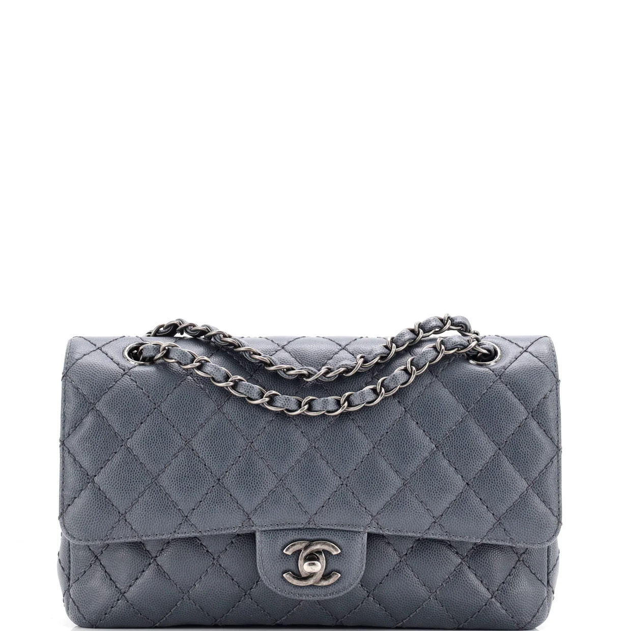 Classic Double Flap Bag Quilted Caviar Medium - Deep Luxury