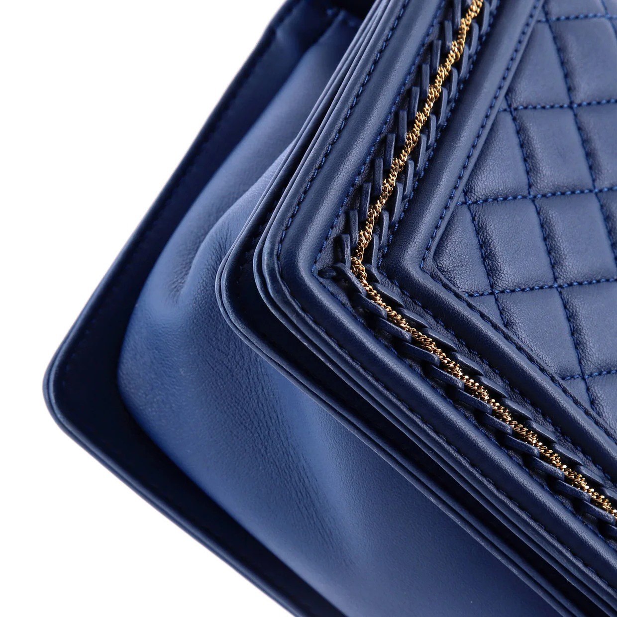 Boy Flap Bag Quilted Lambskin with Chain Detail Old Medium - Deep Luxury