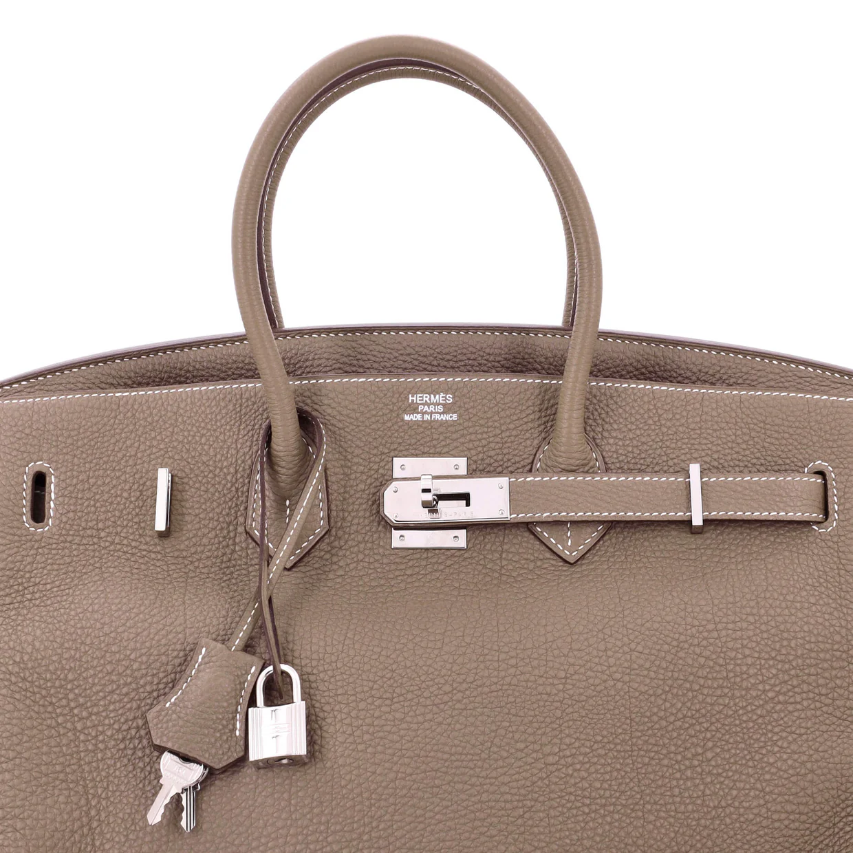 Birkin Handbag Grey Togo with Palladium Hardware 35 - Deep Luxury