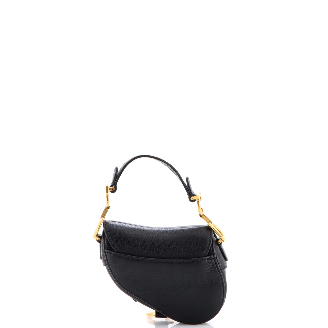 Saddle Handbag with Strap Leather Micro - Deep Luxury
