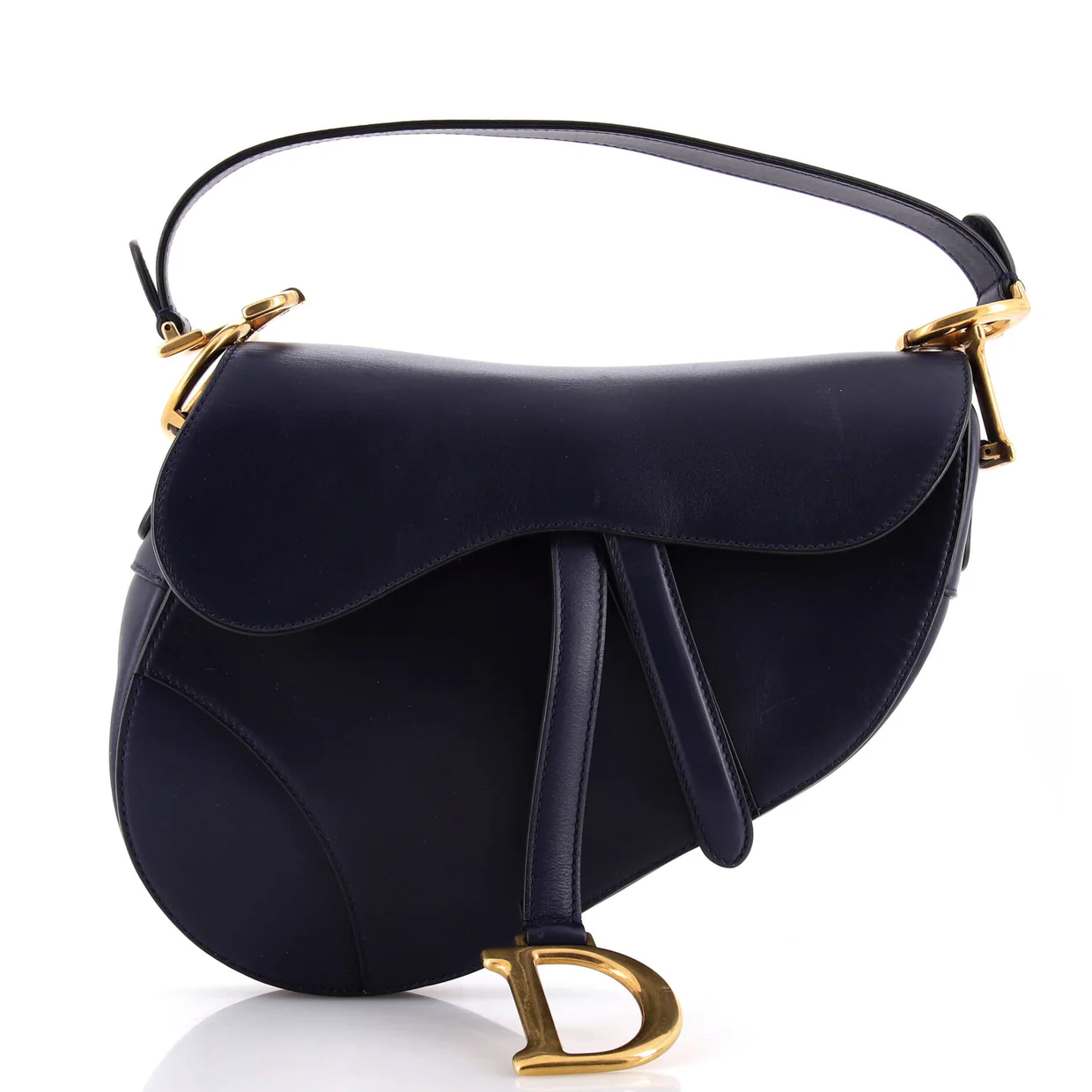 Saddle Handbag Leather Medium - Deep Luxury