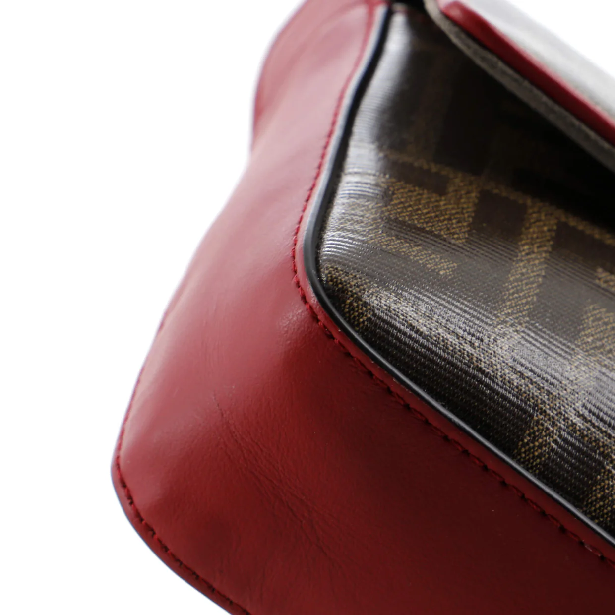 FF Logo Stamp Flap Bag Zucca Coated Canvas Mini - Deep Luxury