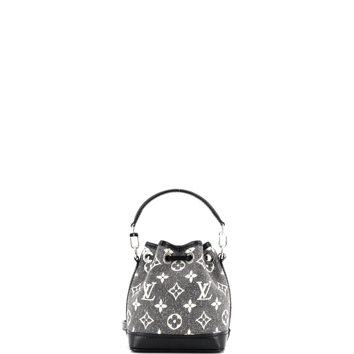 Noe NM Handbag Monogram Jacquard Denim Nano - Deep Luxury