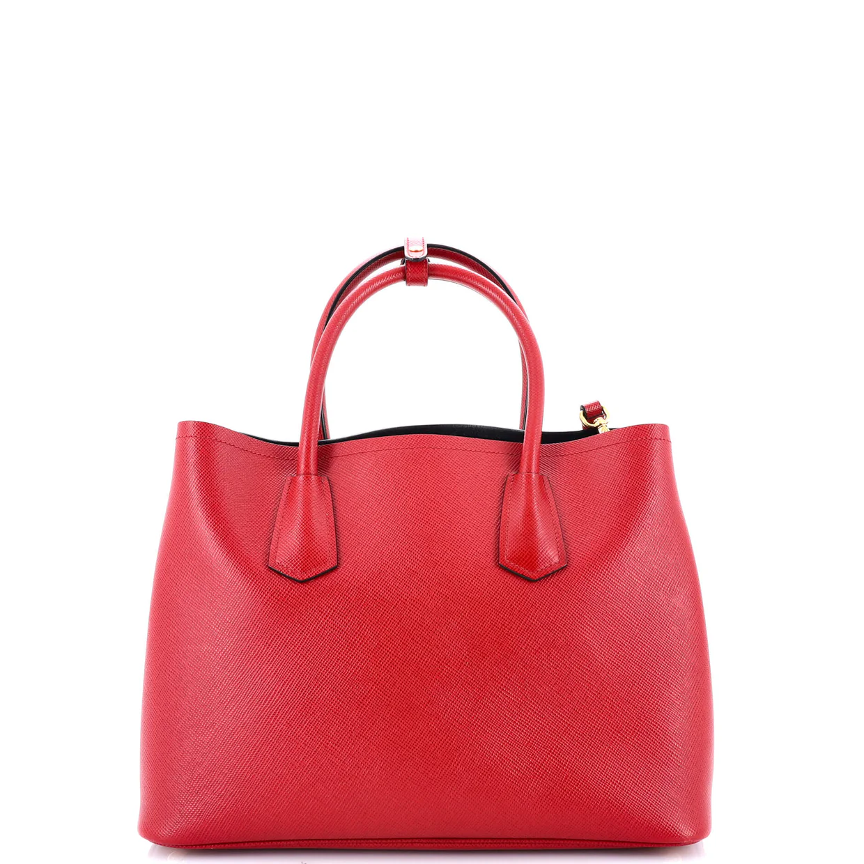 Cuir Double Tote Saffiano Leather Medium - Deep Luxury