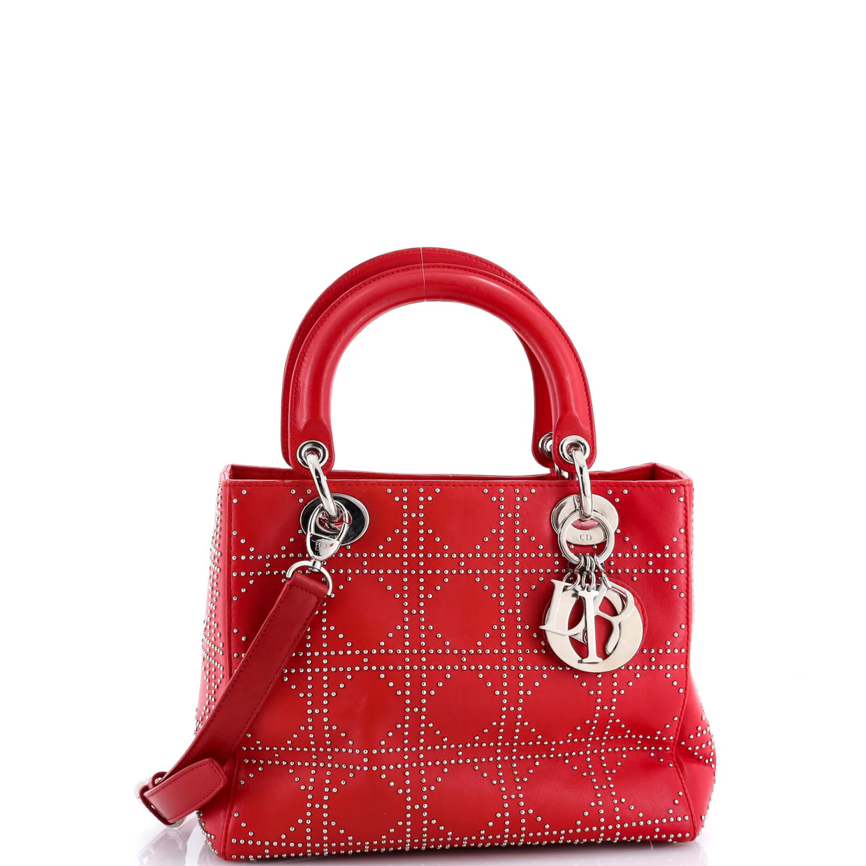 Lady Dior Bag Cannage Studded Lambskin Medium - Deep Luxury