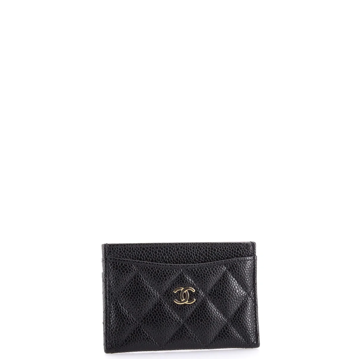 Classic Card Holder Quilted Caviar - Deep Luxury