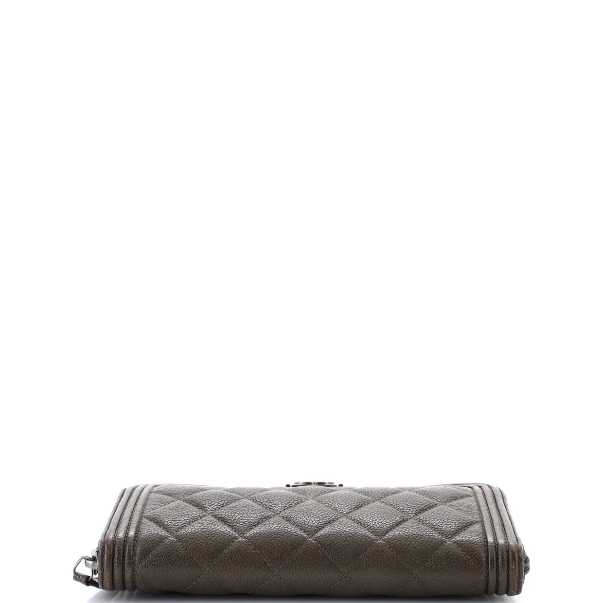 Boy Zip Around Wallet Quilted Caviar Long - Deep Luxury