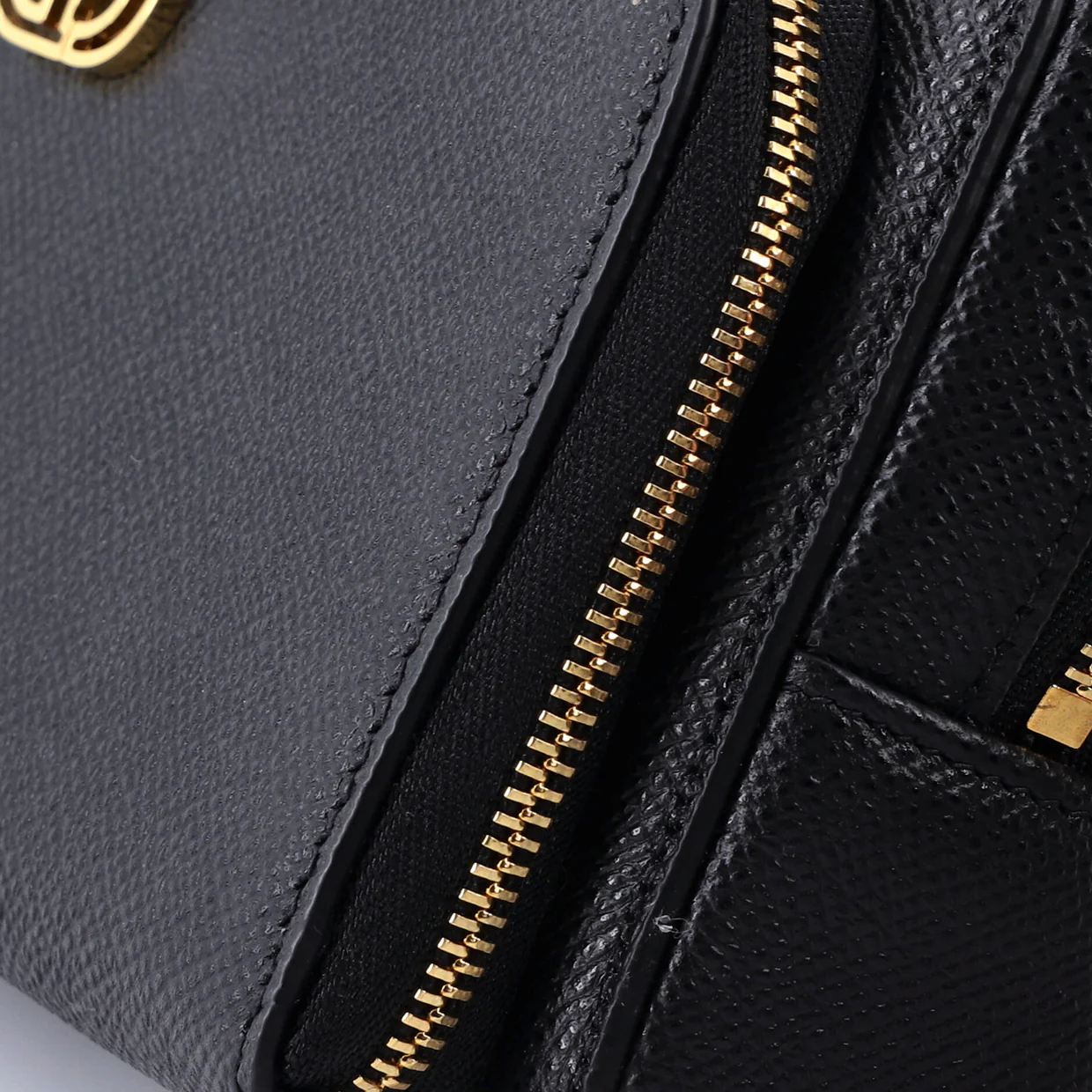 Caro Double Pouch Crossbody Bag Leather - Deep Luxury