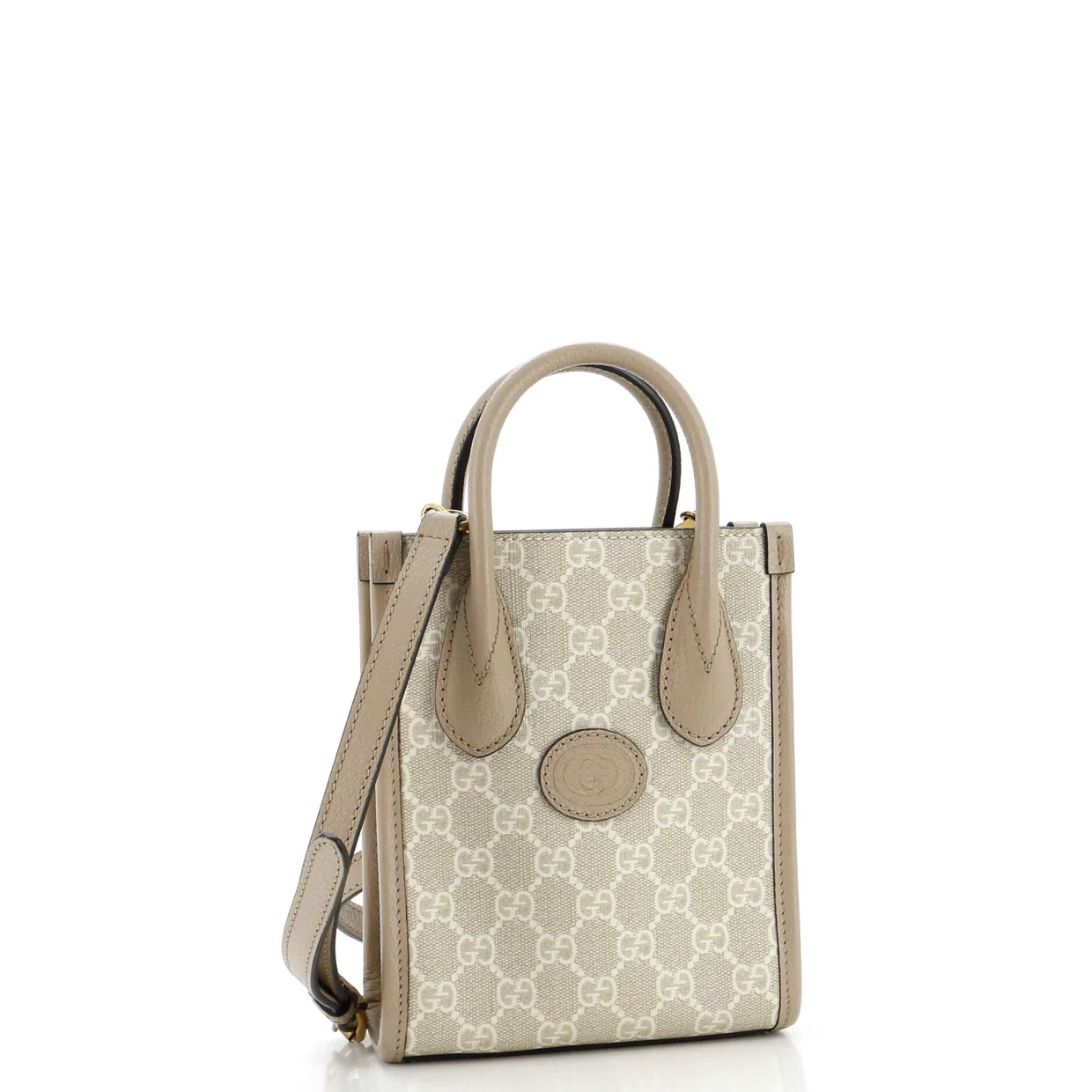 Interlocking G Patch Tote GG Coated Canvas Mini - Deep Luxury