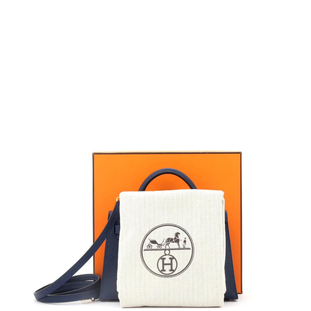 Kelly Mini II Bag Bleu Navy Epsom with Gold Hardware 20 - Deep Luxury
