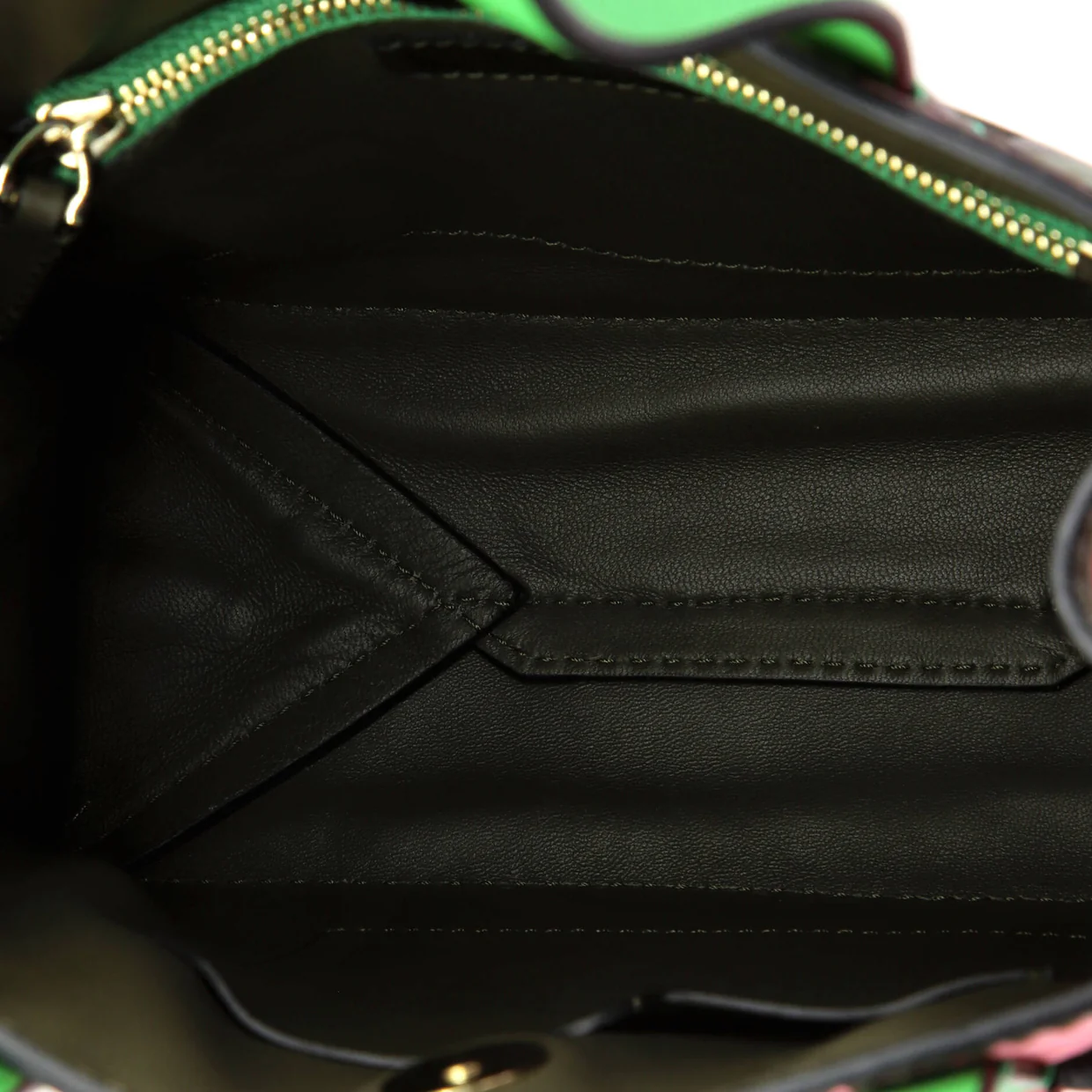 Rockstud Open Tote Camo Leather and Canvas Small - Deep Luxury