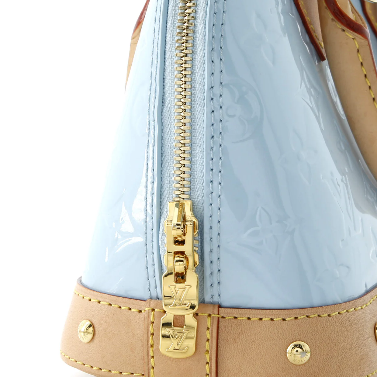 Alma Charm Chain Handbag Monogram Vernis BB - Deep Luxury