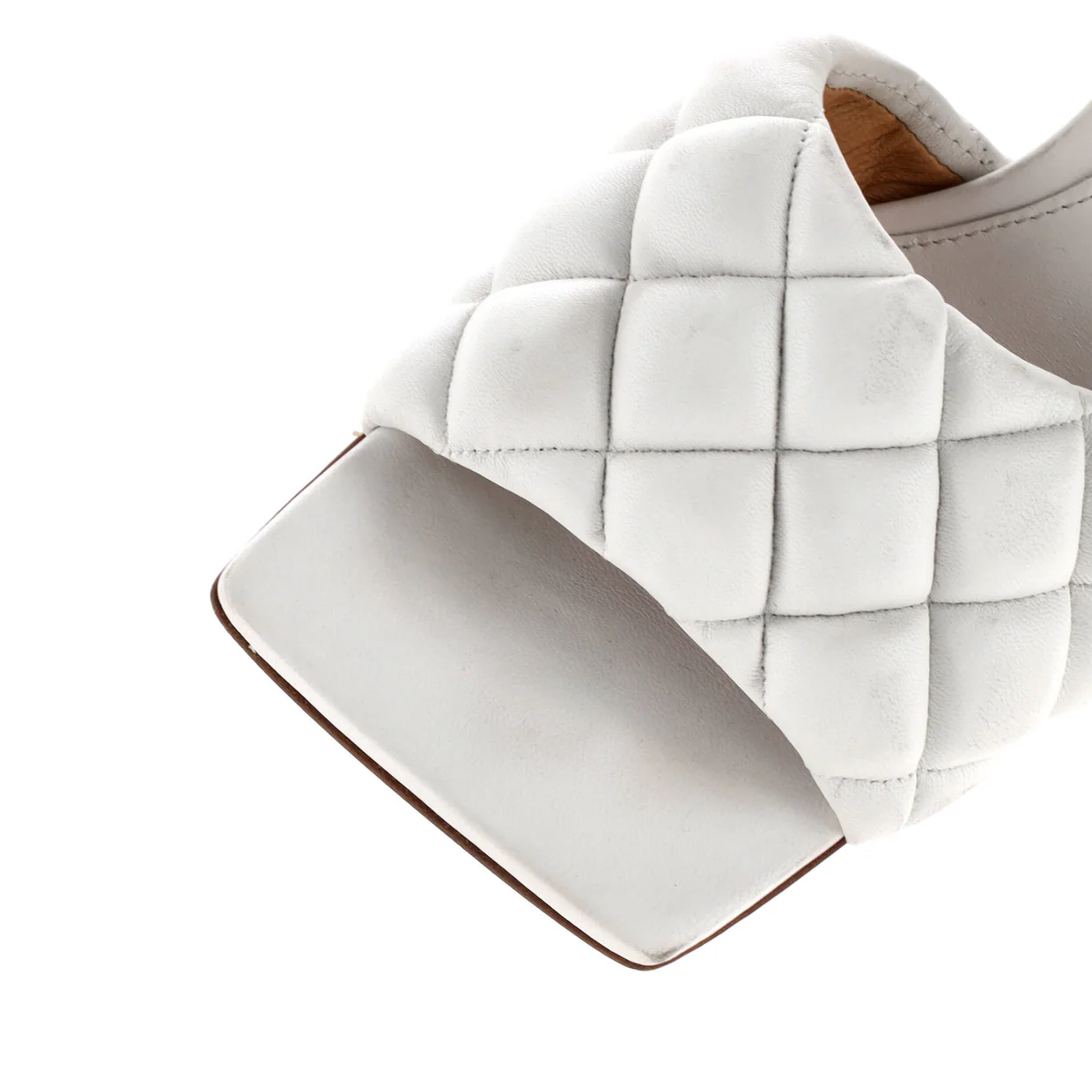 Women's The Padded Heeled Sandals Quilted Leather - Deep Luxury
