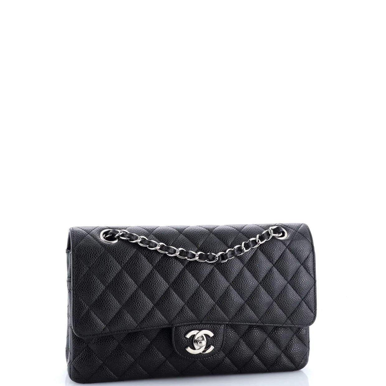 Classic Double Flap Bag Quilted Caviar Medium - Deep Luxury
