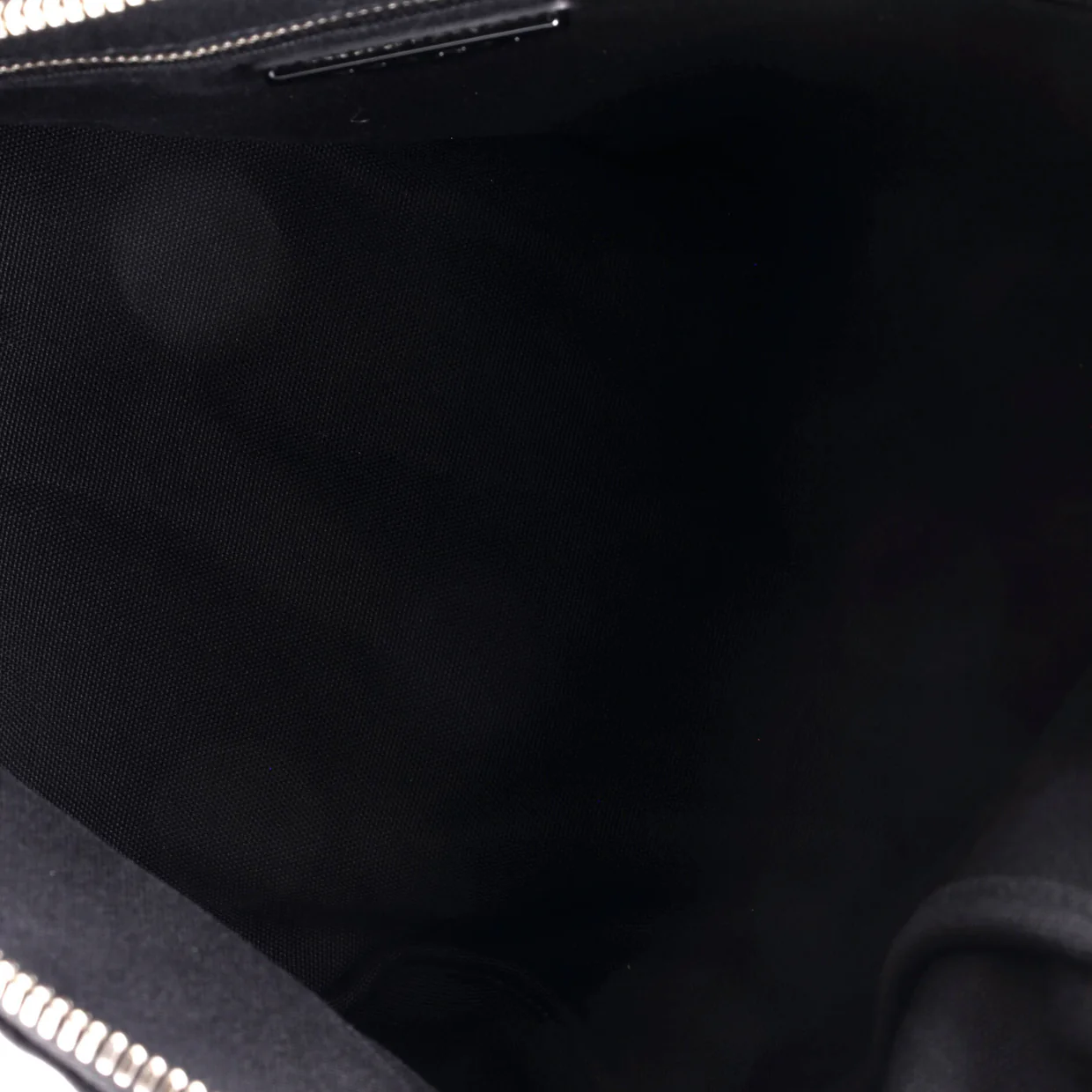 Triangle Logo Zip Crossbody Bag Embossed Canvas Large - Deep Luxury