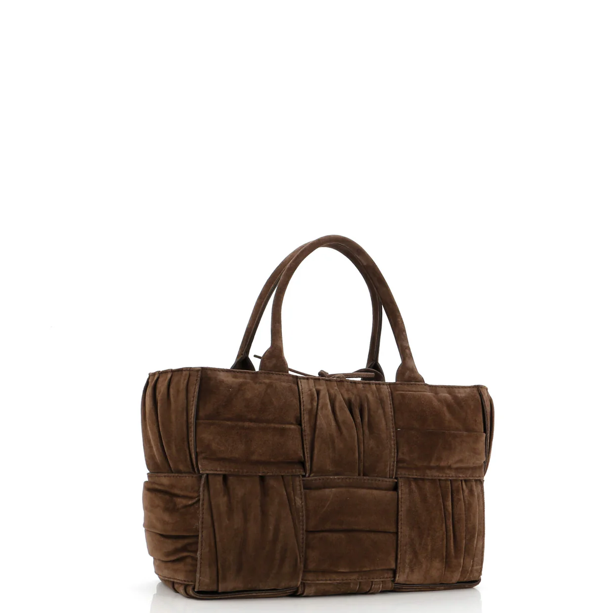 Arco Tote Maxi Intrecciato Plisse Suede Small - Deep Luxury