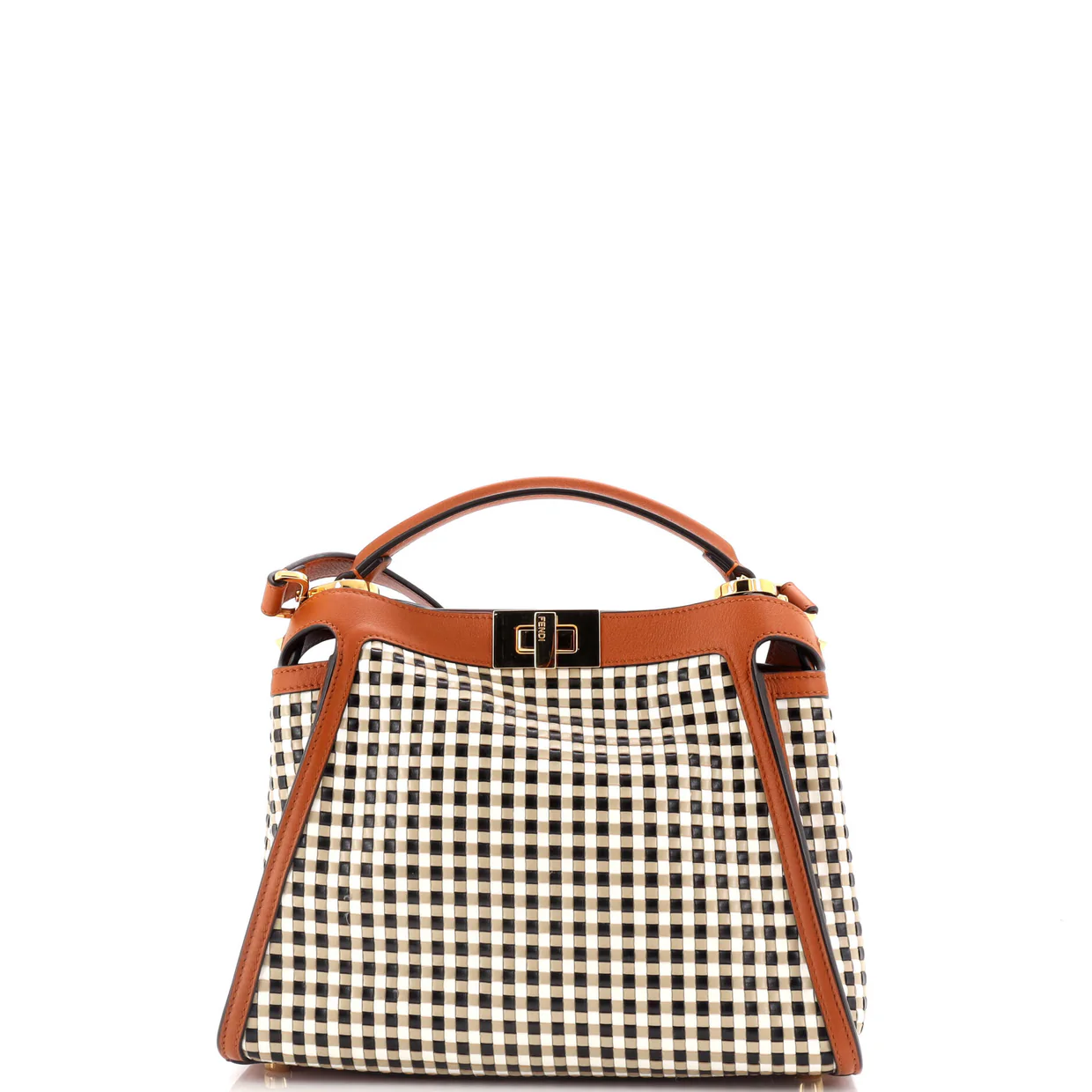 Peekaboo Essentially Bag Woven Leather - Deep Luxury