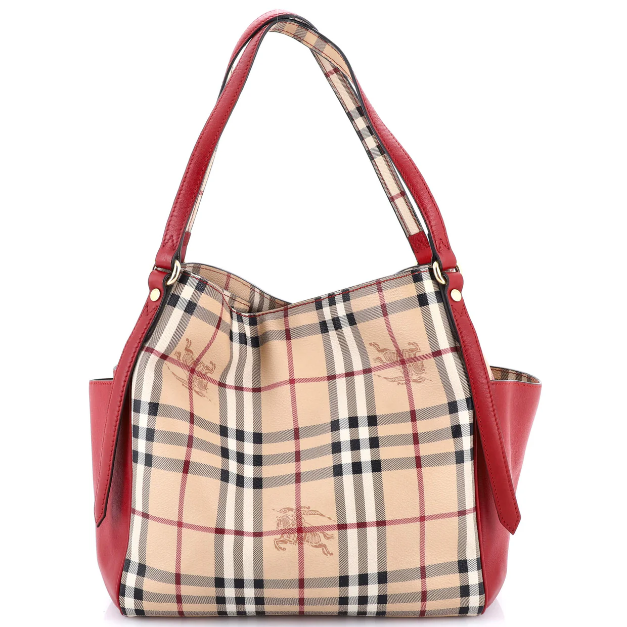 Canterbury Panels Tote Haymarket Coated Canvas and Leather Small - Deep Luxury