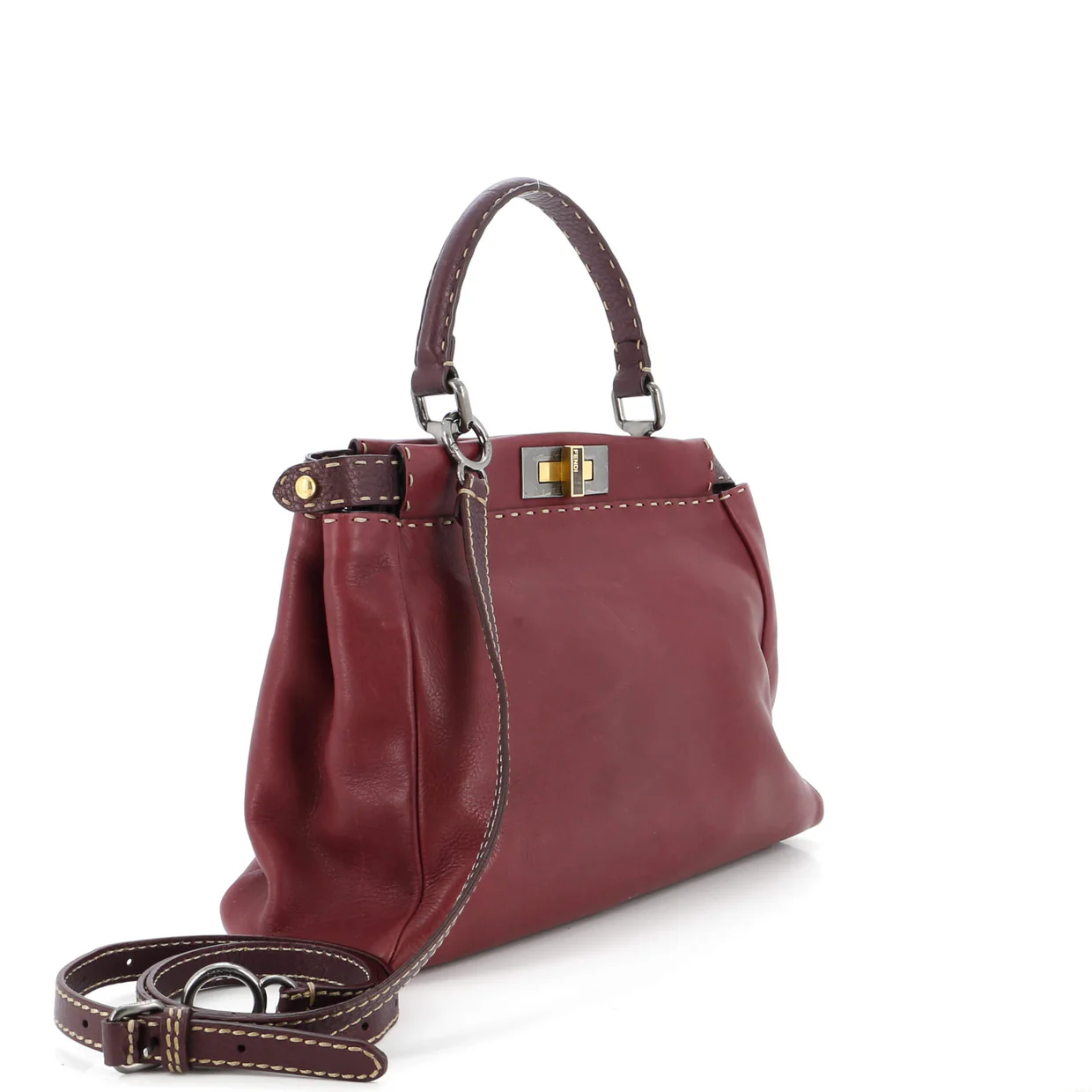 Selleria Peekaboo Bag Leather Medium - Deep Luxury