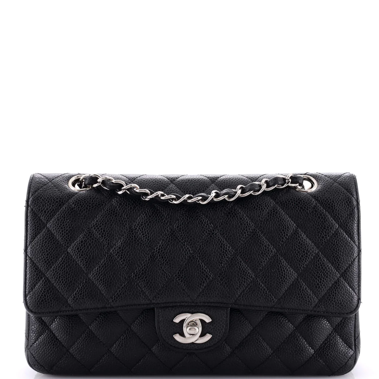 Classic Double Flap Bag Quilted Caviar Medium - Deep Luxury