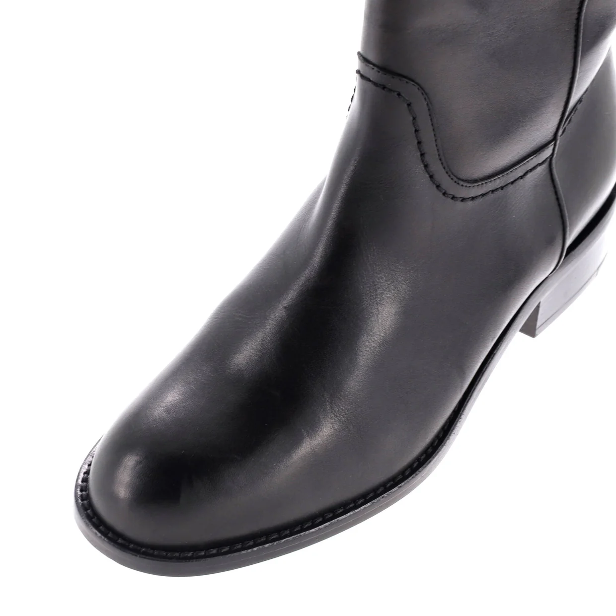 Women's CC Logo Moto Boots Leather - Deep Luxury