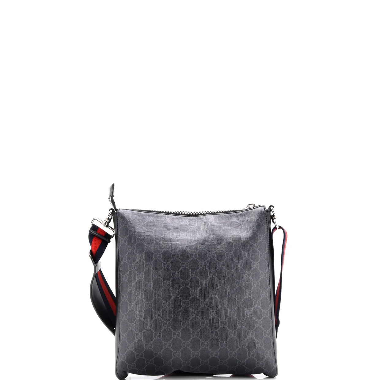 Night Courrier Zip Messenger GG Coated Canvas with Applique Small - Deep Luxury