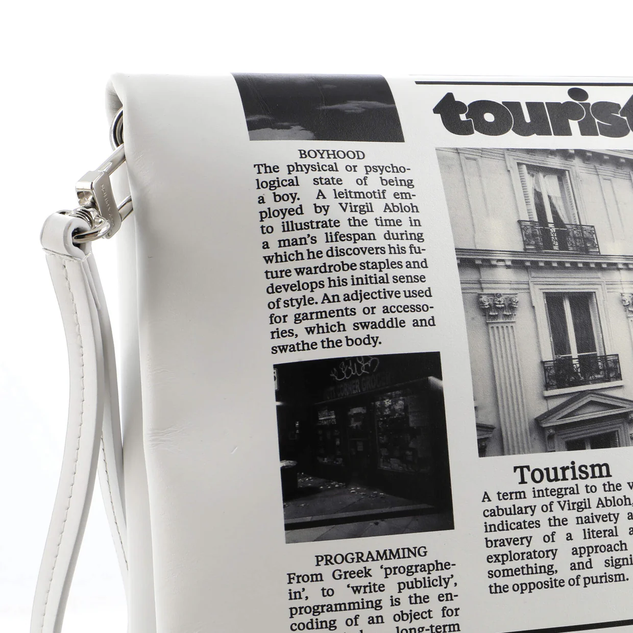 Newspaper Pouch Printed Leather - Deep Luxury