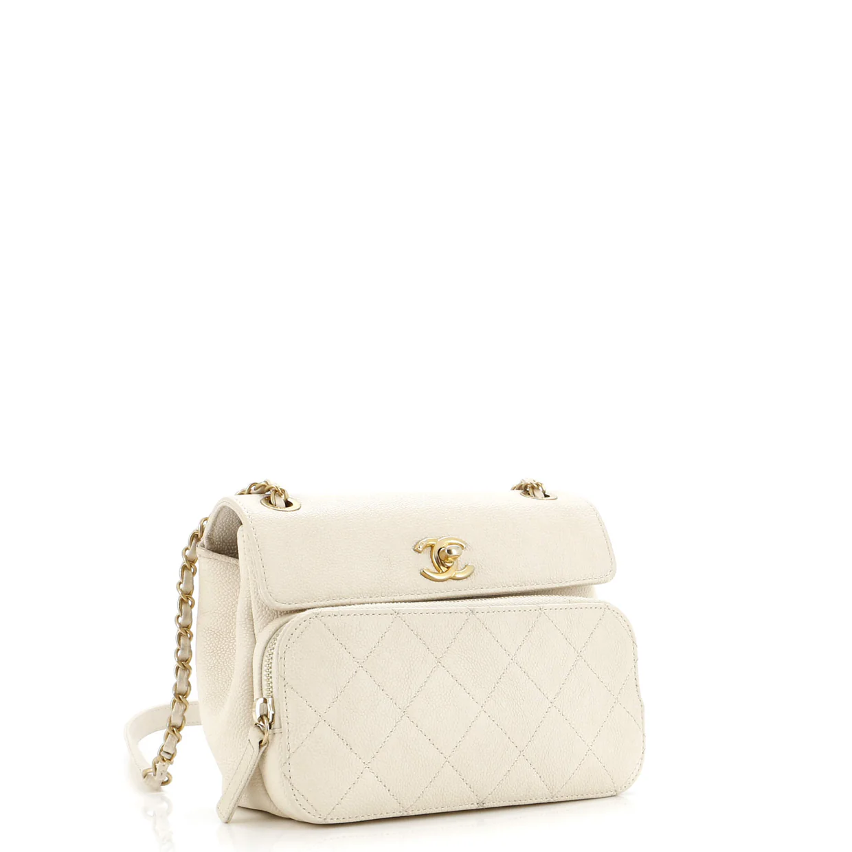 Business Affinity Flap Messenger Bag Caviar - Deep Luxury