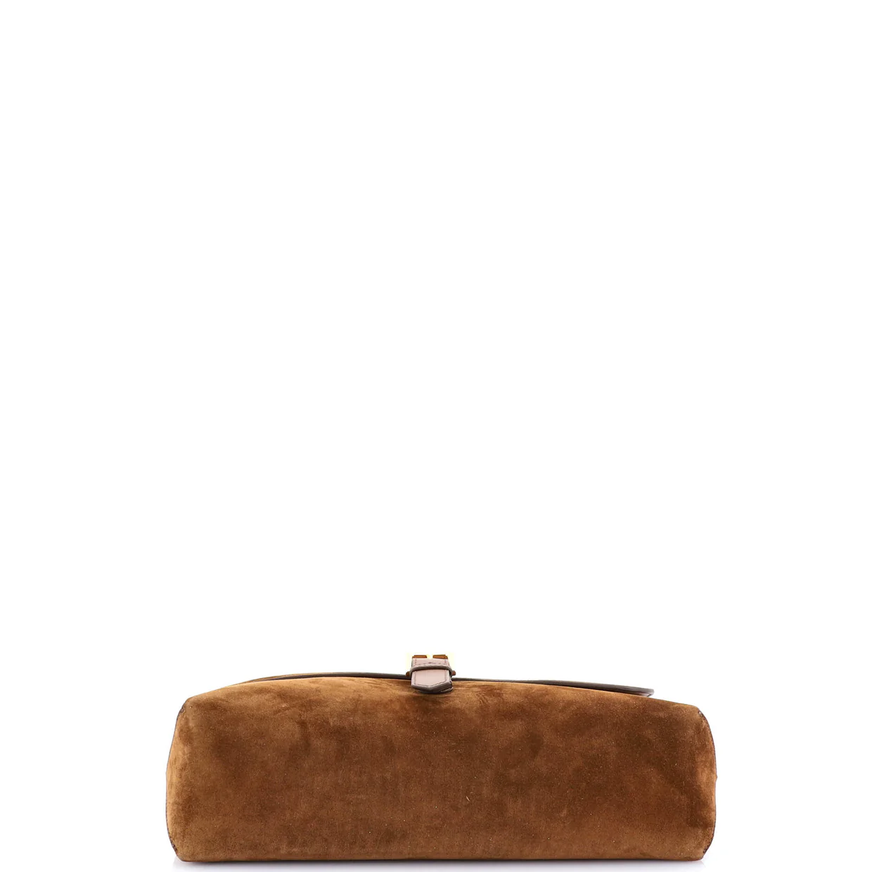 Buckle Flap Messenger Bag Suede Medium - Deep Luxury