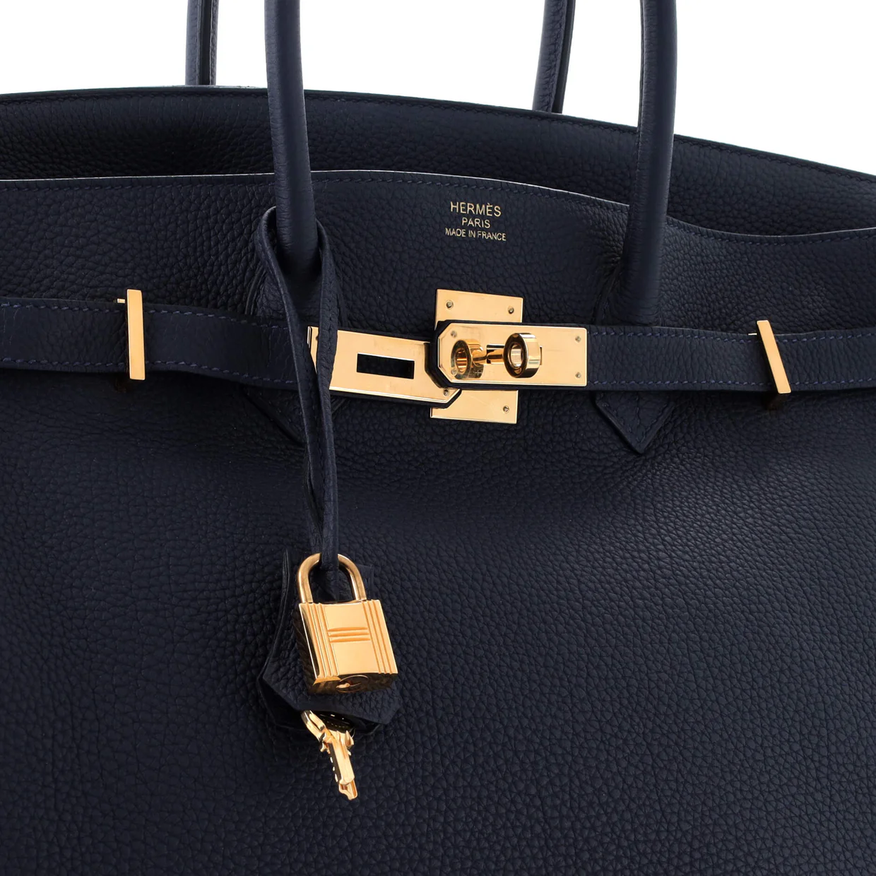 Birkin Handbag Bleu Nuit Togo with Gold Hardware 35 - Deep Luxury