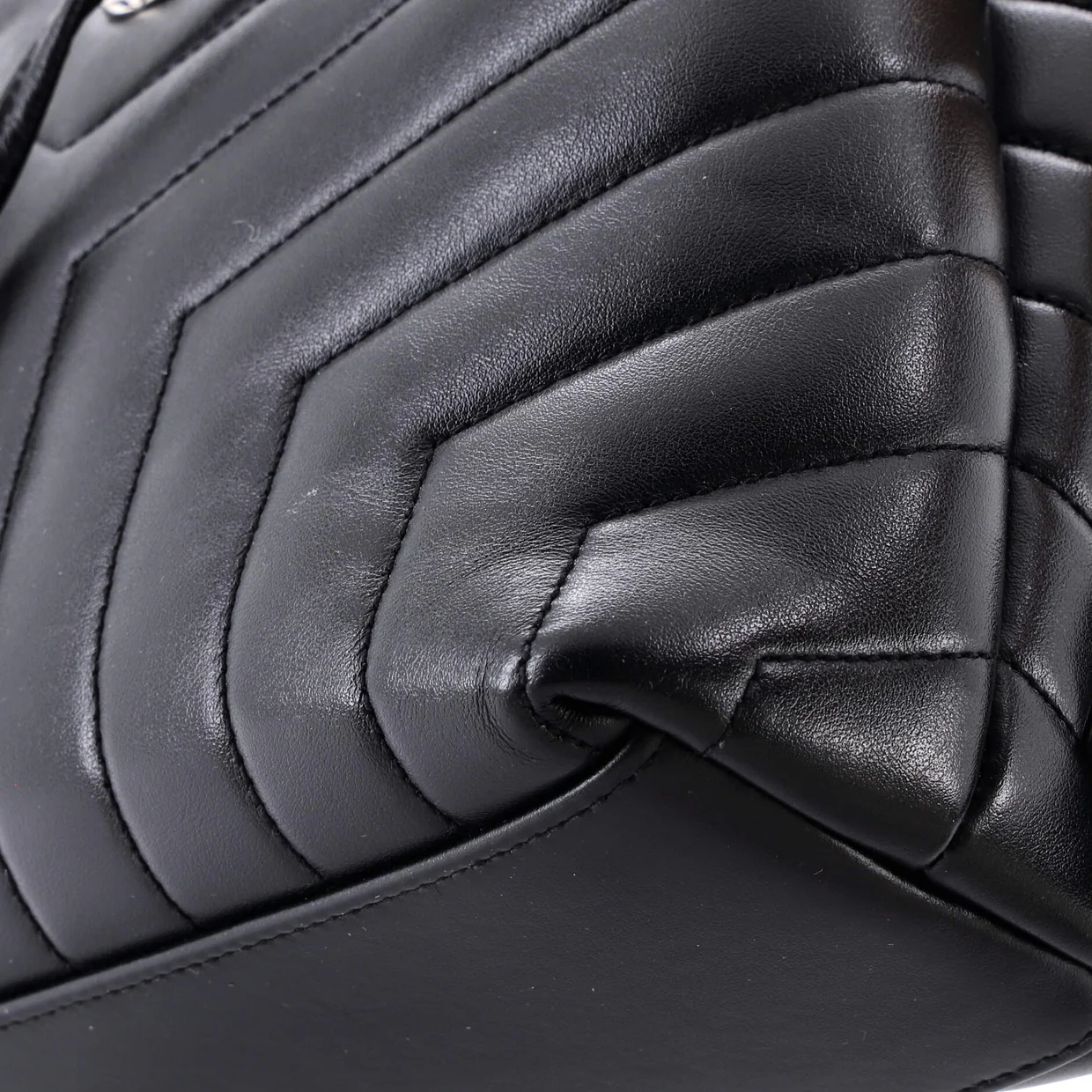 LouLou Backpack Matelasse Chevron Leather Small - Deep Luxury