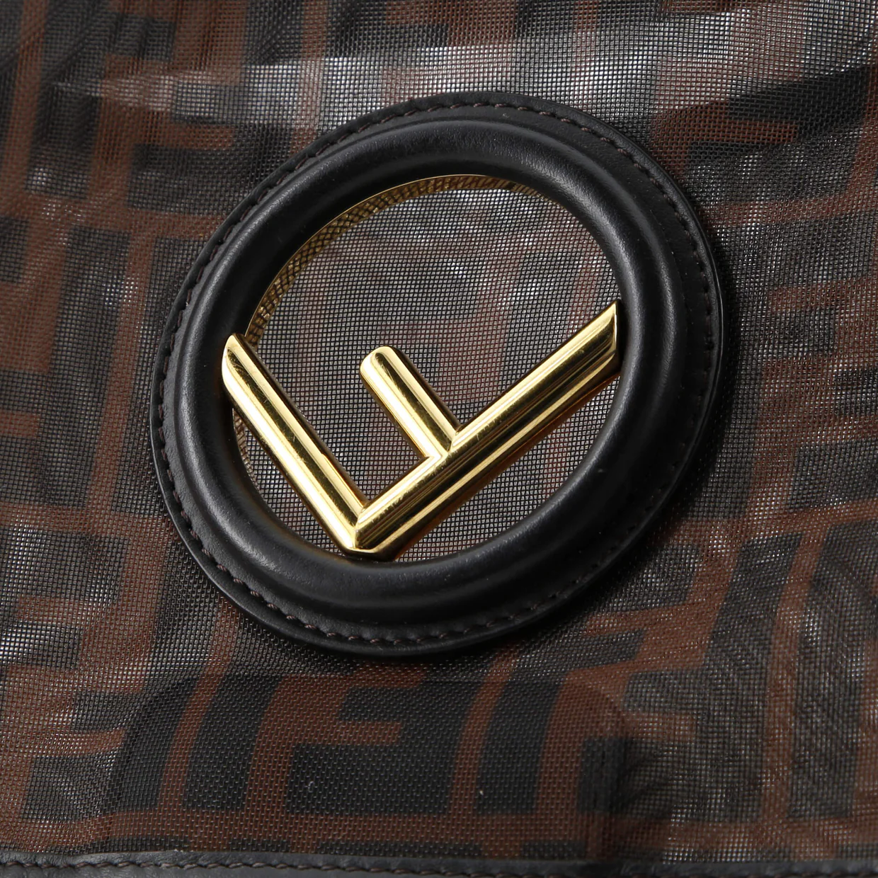 Kan I F Shoulder Bag Zucca Mesh Medium - Deep Luxury