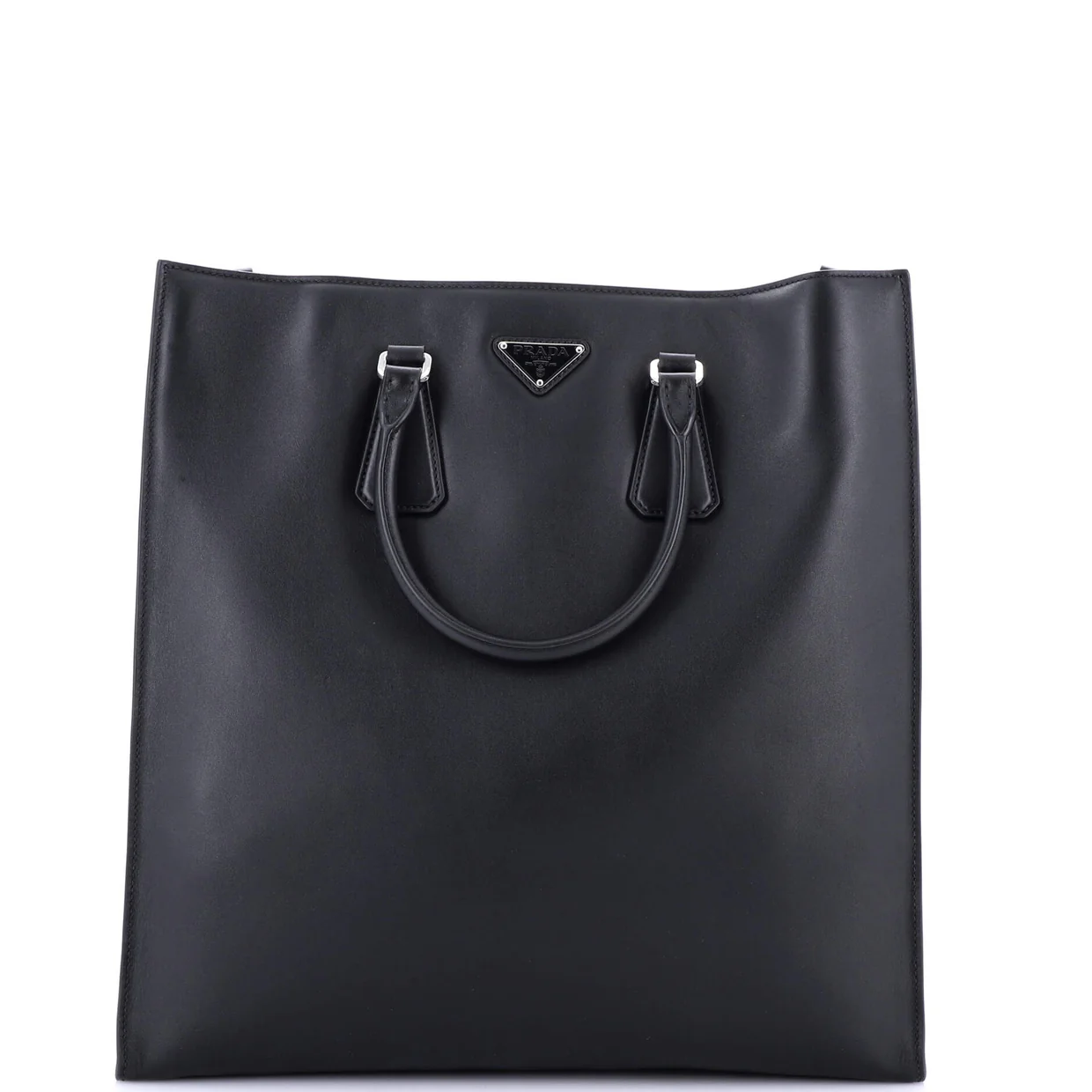 Convertible Triangle Shopper Tote Soft Calf Medium - Deep Luxury
