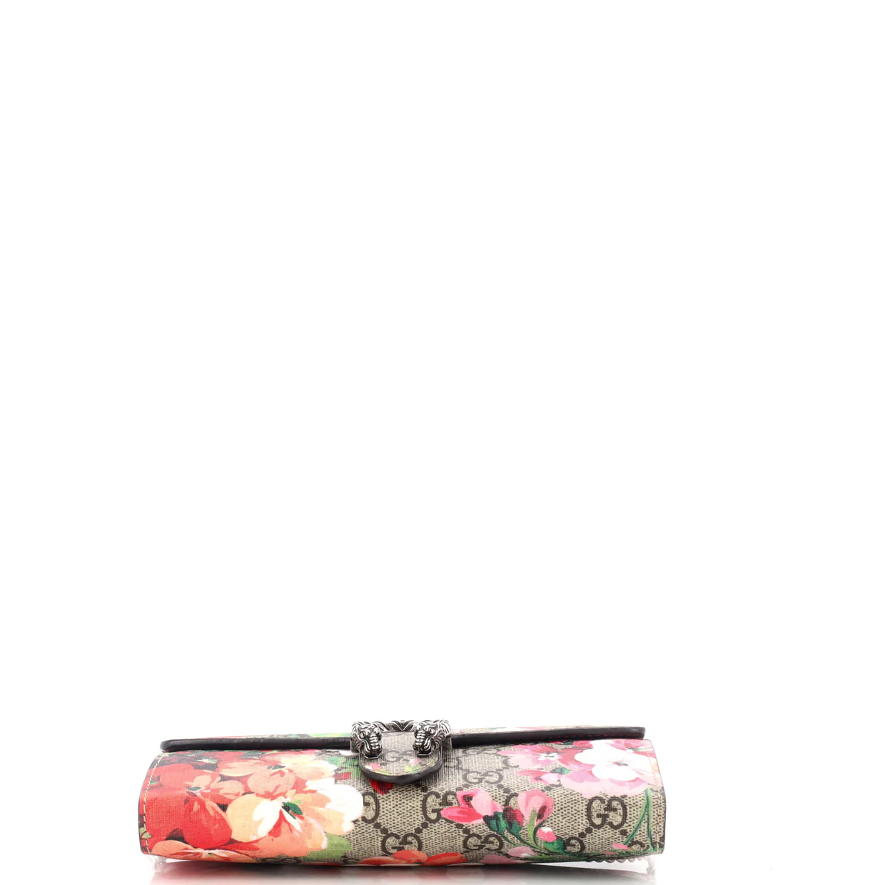 Dionysus Chain Wallet Blooms Print GG Coated Canvas Long - Deep Luxury