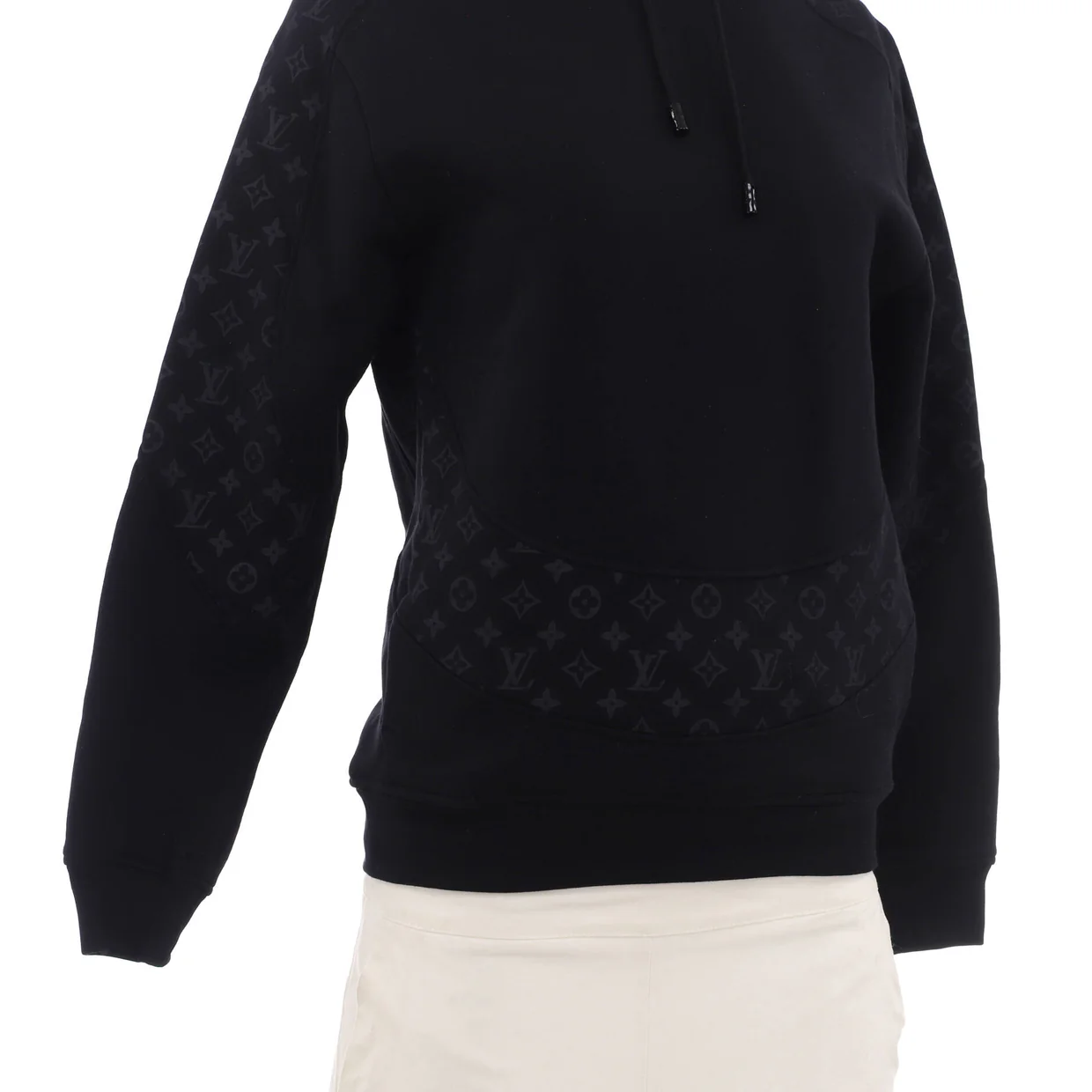 Men's Circle Cut Hoodie Monogram Cotton - Deep Luxury