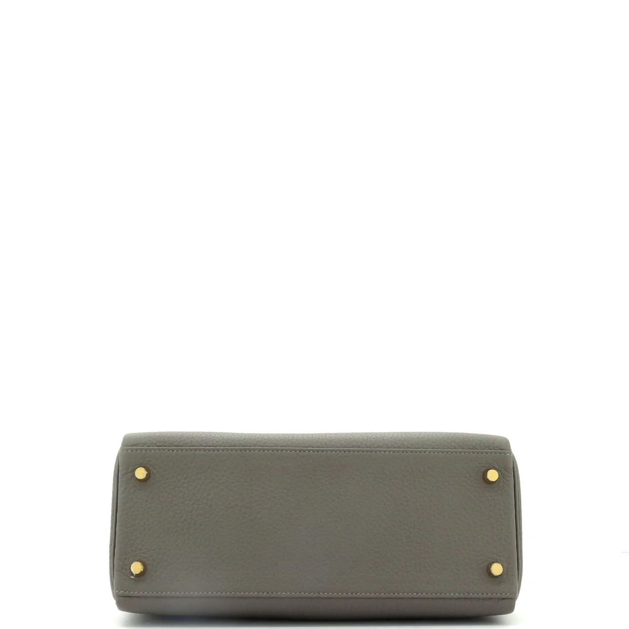 Kelly Handbag Grey Clemence with Gold Hardware 28 - Deep Luxury