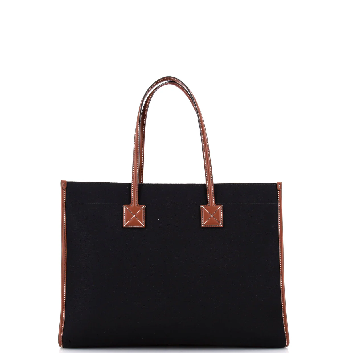 Freya Shopping Tote Canvas with Leather Medium - Deep Luxury