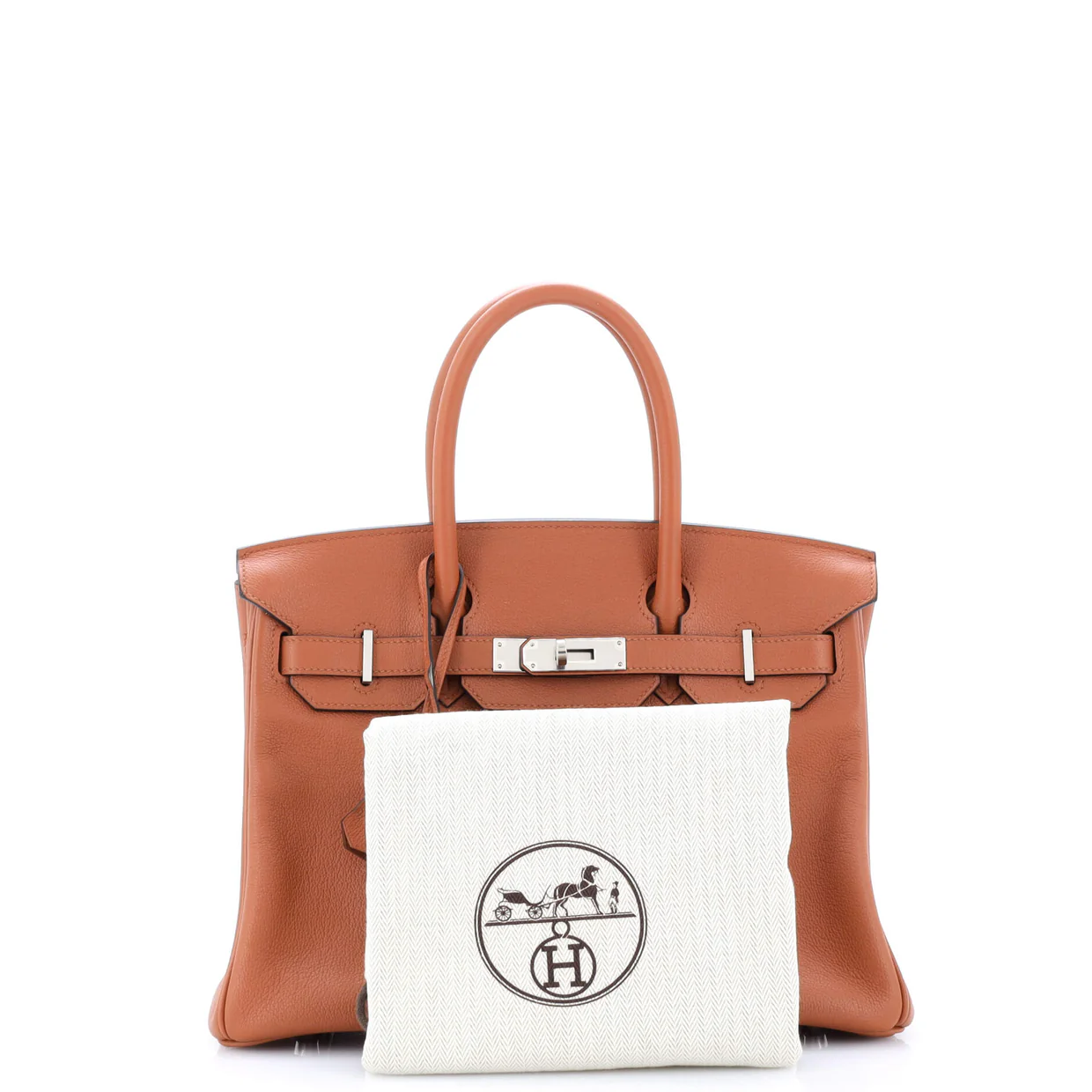 Birkin Handbag Cuivre Novillo with Palladium Hardware 30 - Deep Luxury
