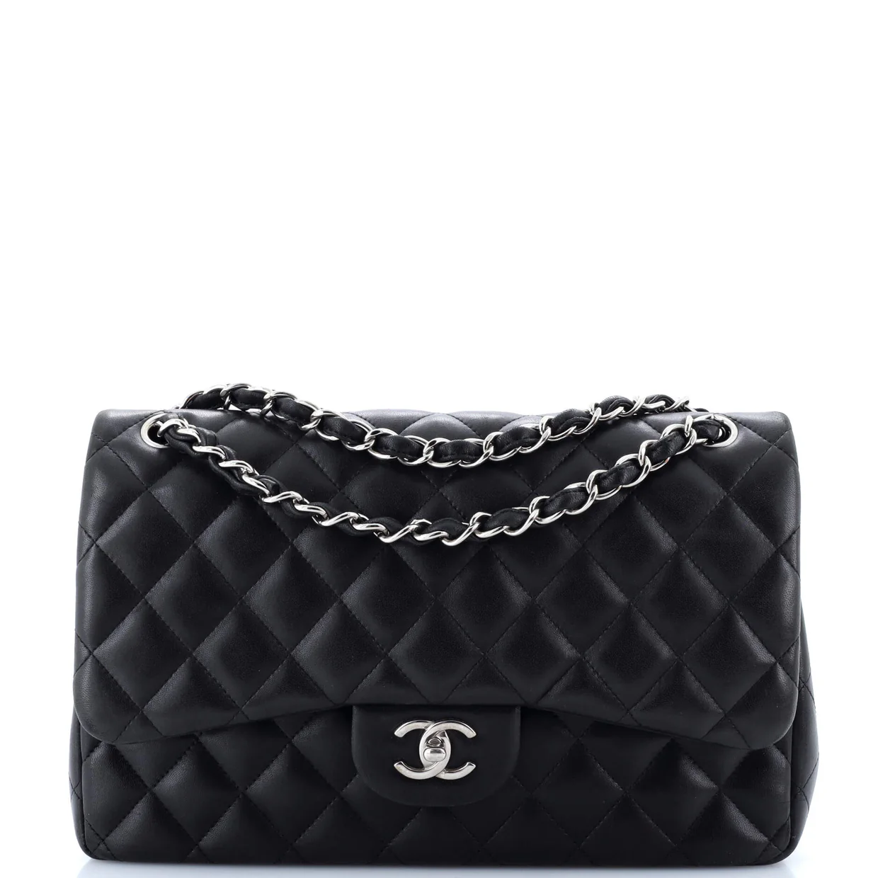 Classic Double Flap Bag Quilted Lambskin Jumbo - Deep Luxury