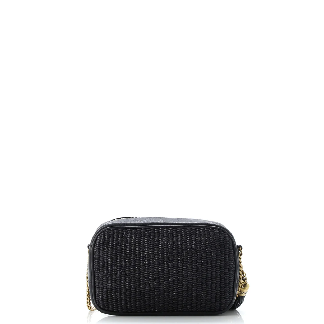 Lou Camera Bag Woven Raffia Mini - Deep Luxury