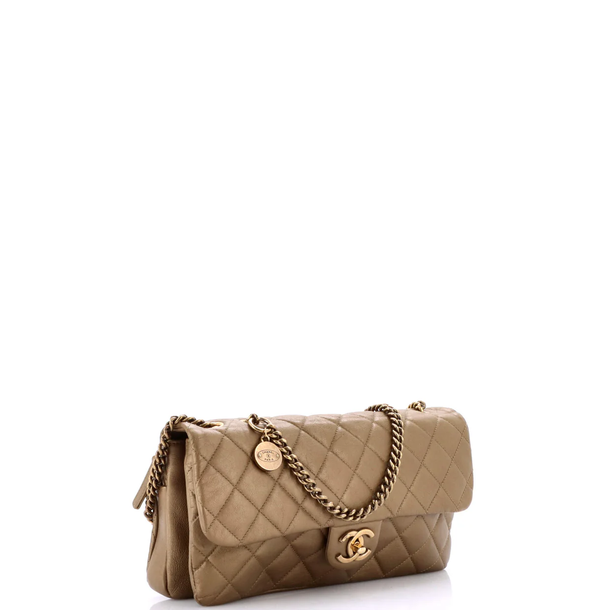 CC Crown Flap Bag Quilted Leather Medium - Deep Luxury