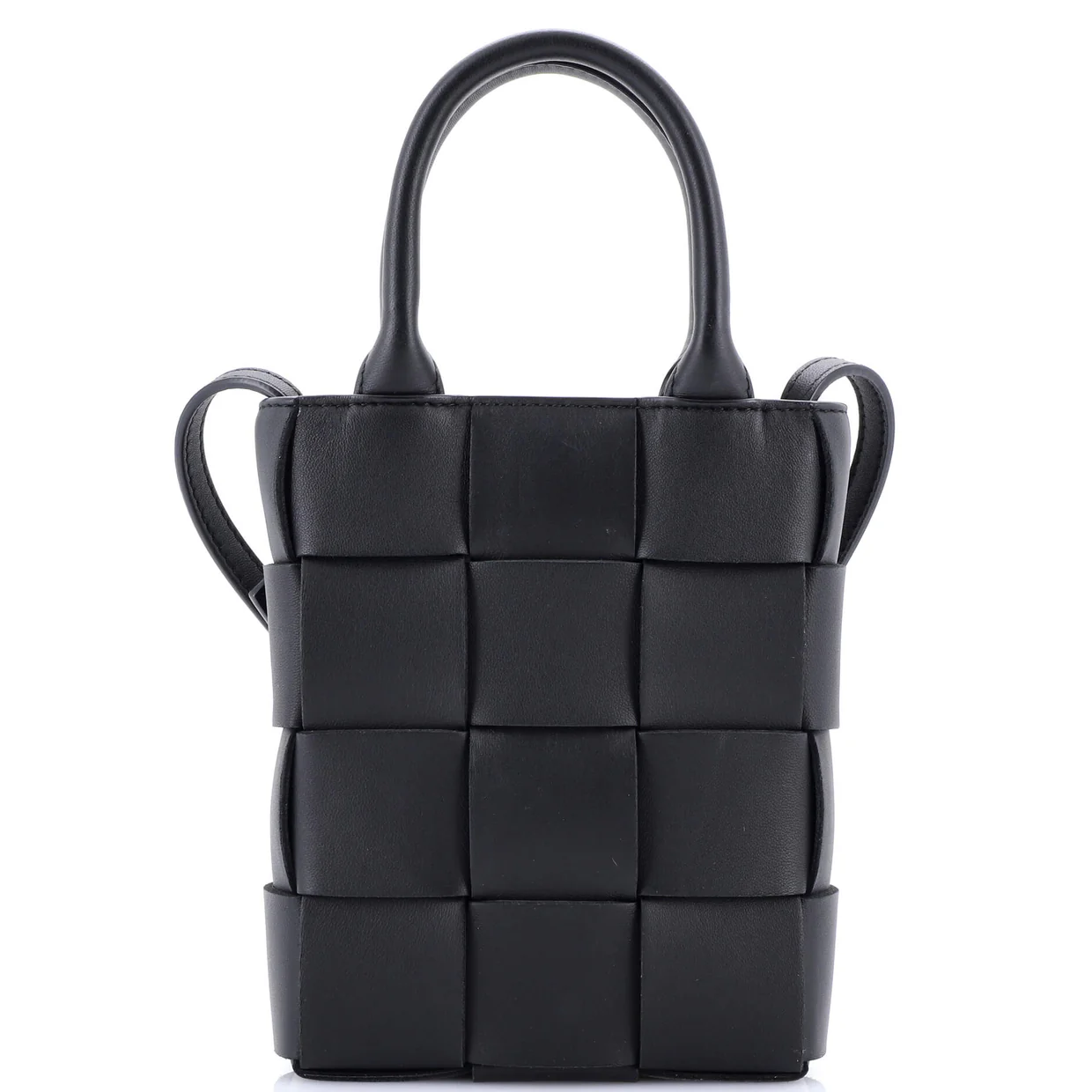 Cassette Convertible Tote Maxi Intrecciato Leather Mini - Deep Luxury