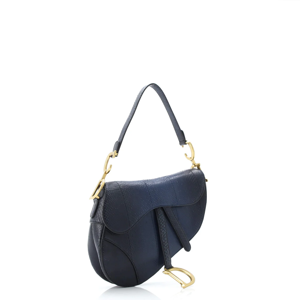 Saddle Handbag Python Medium - Deep Luxury