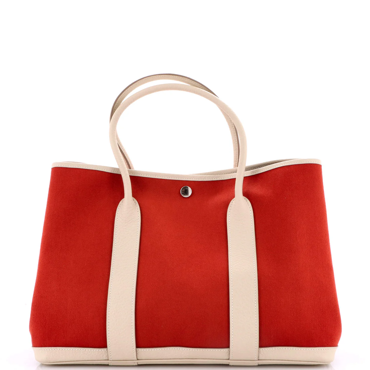 Garden Party Tote Toile and Leather 36 - Deep Luxury