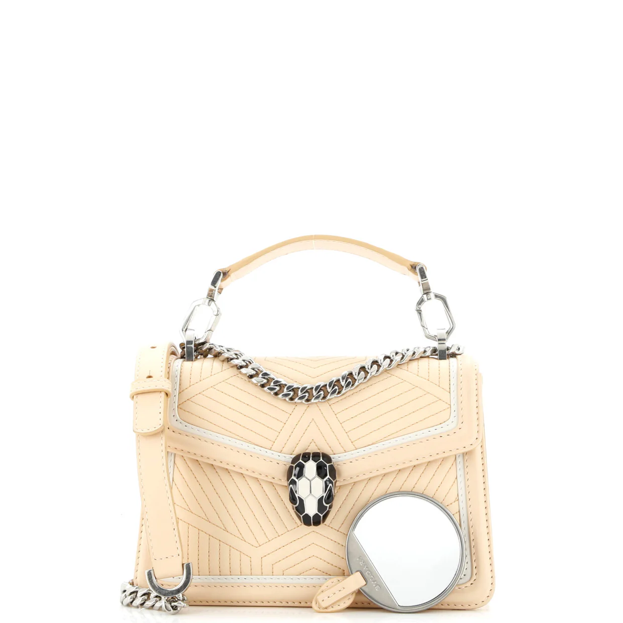 Serpenti Forever Top Handle Bag Quilted Leather Small - Deep Luxury