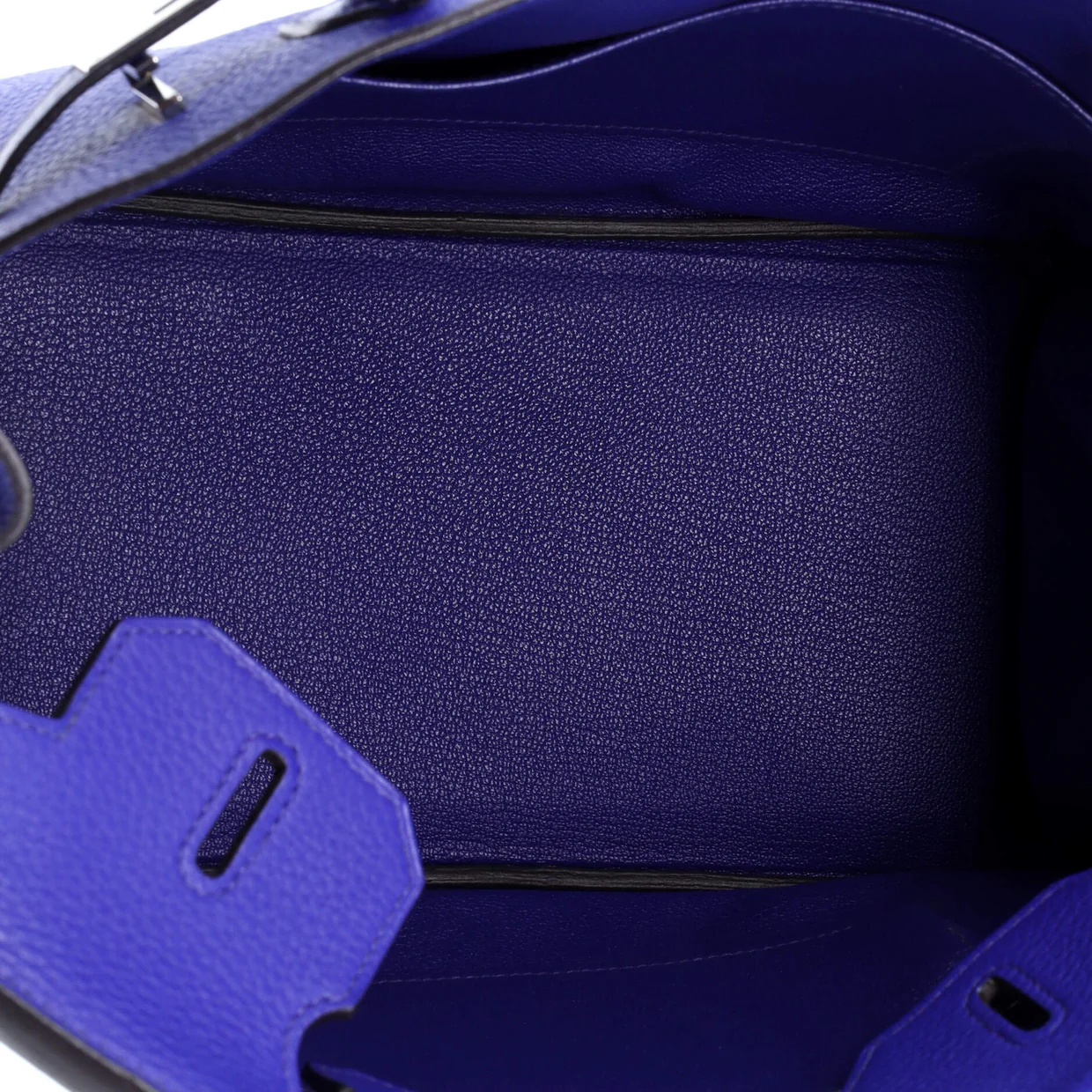 Birkin Handbag Bleu Electrique Clemence with Palladium Hardware 30 - Deep Luxury
