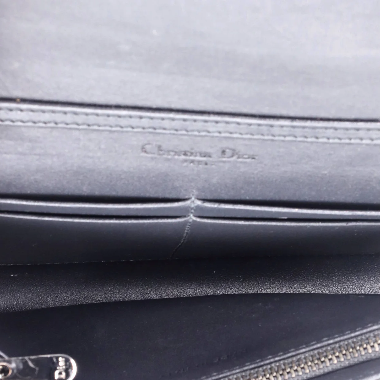 Diorama Wallet on Chain Cannage Embossed Calfskin - Deep Luxury