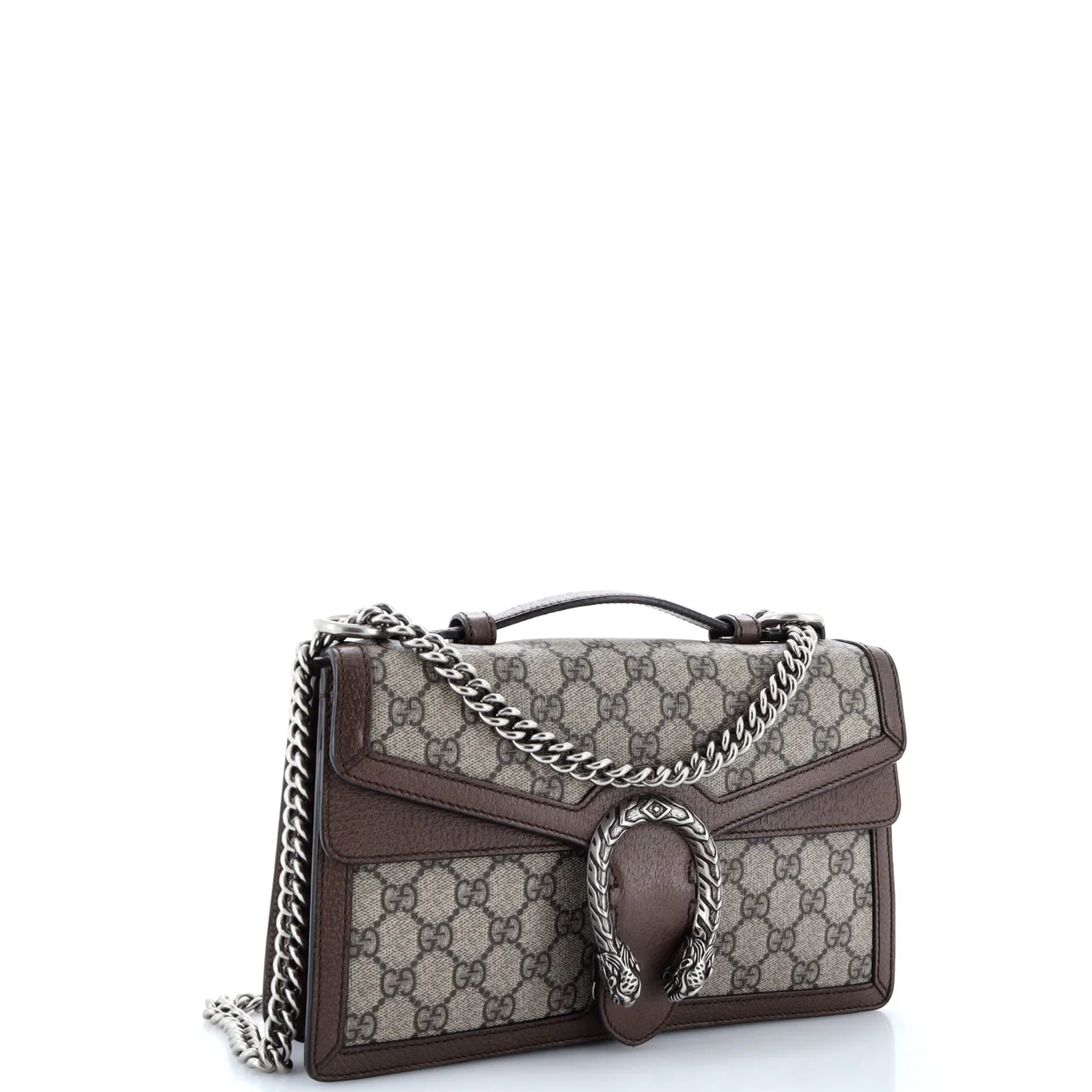 Dionysus Top Handle Chain Bag GG Coated Canvas Small - Deep Luxury